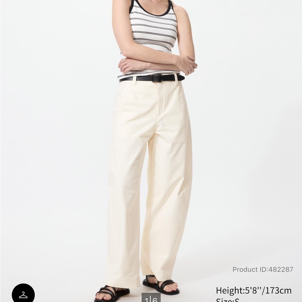 Uniqlo Jersey Barrel Pants Off White (NWOT)